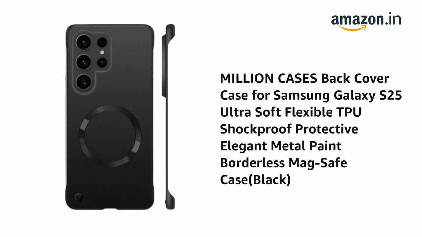 Elegant Borderless Magsafe Case with Metallic Paint Finish Slim Fit for Samsung