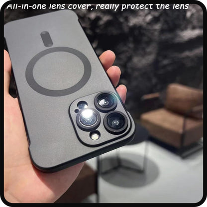 Slim Frameless Magnetic Phone Case for iPhone Frosted Texture Ultimate Simple Beauty
