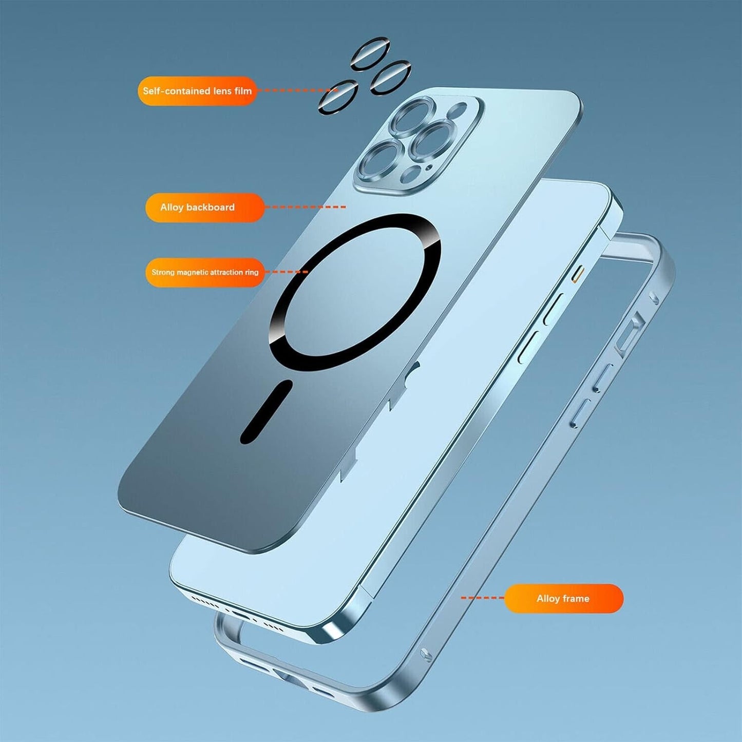 Aluminium Metal Case with Magsafe for iPhone