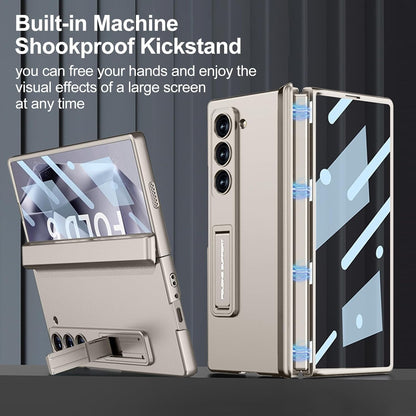 Galaxy Z Fold Magnetic Hinge Case with Screen Protector Kickstand
