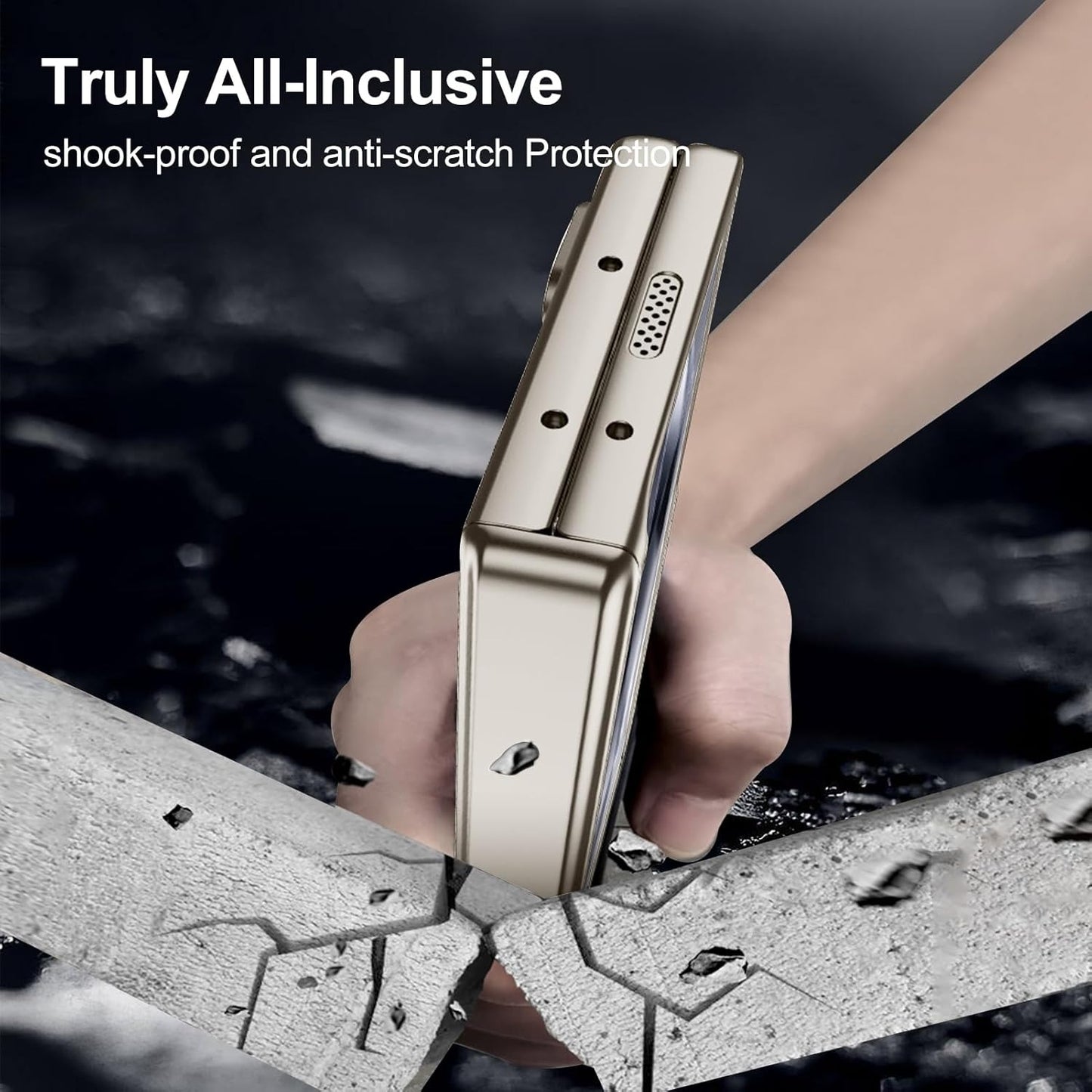 Galaxy Z Fold Magnetic Hinge Case with Screen Protector Kickstand