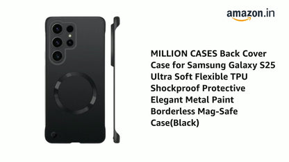 Elegant Borderless Magsafe Case with Metallic Paint Finish Slim Fit for Samsung
